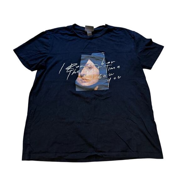 H&M Tops - I Remember the First Time I Saw You Black Graphic Tee Unisex Size Medium